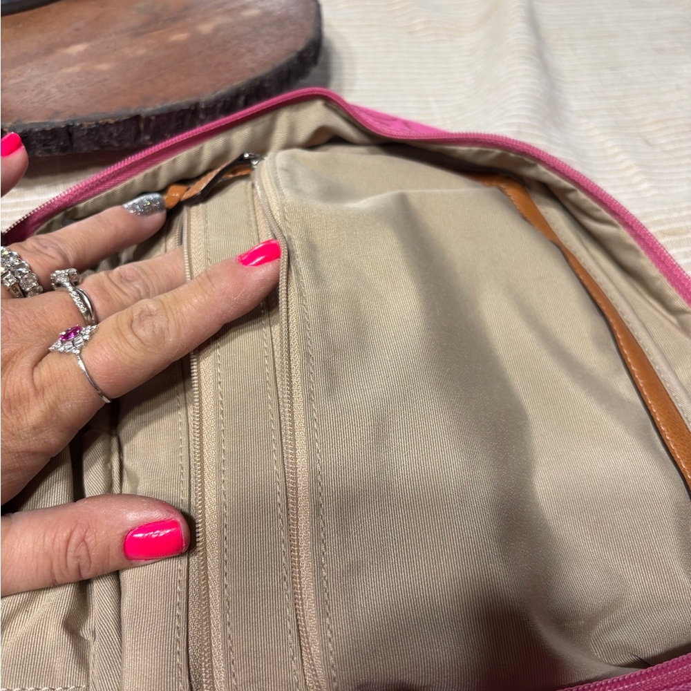 Coach Fuchsia Signature Cosmetic Bag - Picture 6 of 7